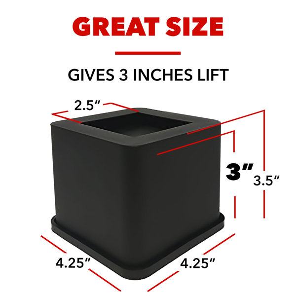 SlipToGrip Furniture and Bed Riser & Reviews Wayfair